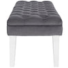 Valet Velvet Bench, Gray  - No Shipping Charges