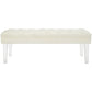 Valet Velvet Bench, Ivory  - No Shipping Charges