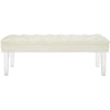 Valet Velvet Bench, Ivory  - No Shipping Charges