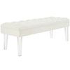Modway Valet Velvet Bench, Ivory |No Shipping Charges