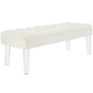Valet Velvet Bench, Ivory  - No Shipping Charges