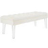 Valet Velvet Bench, Ivory  - No Shipping Charges