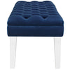 Valet Performance Velvet Bench by Modway| Navy
