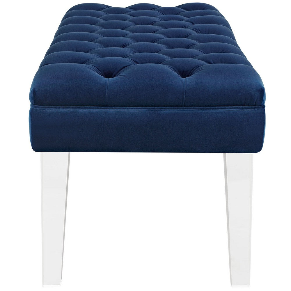 Valet Performance Velvet Bench by Modway| Navy
