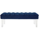Valet Performance Velvet Bench by Modway| Navy