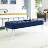 Valet Performance Velvet Bench by Modway| Navy