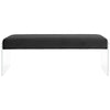 Roam Velvet Bench, Black  - No Shipping Charges