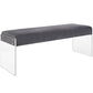 Roam Velvet Bench Gray - No Shipping Charges MDY-EEI-2461-GRY