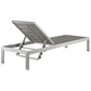 Shore 2 Piece Outdoor Patio Aluminum Set, Silver Gray Size : 76"Lx25"Wx12"H  - No Shipping Charges