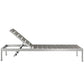 Shore Set of 2 Outdoor Patio Aluminum Chaise, Silver Gray Size : 76"Lx25"Wx12"H  - No Shipping Charges