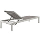 Shore 2 Piece Outdoor Patio Aluminum Set, Silver Gray - No Shipping Charges