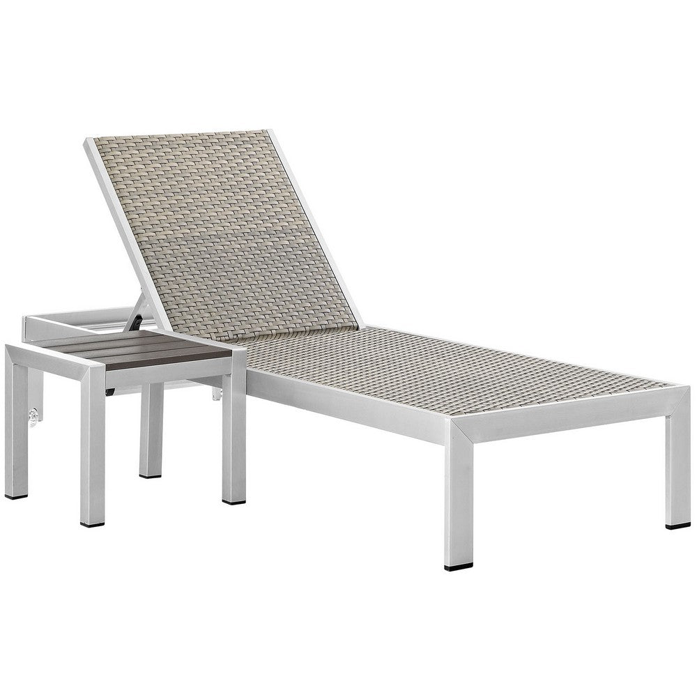 Shore 2 Piece Outdoor Patio Set, Silver Gray  - No Shipping Charges