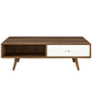 Transmit Coffee Table, Walnut White - No Shipping Charges