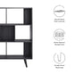 Modway EEI-2529-CHA Transmit 7 Shelf Wood Grain Bookcase Charcoal MDY-EEI-2529-CHA