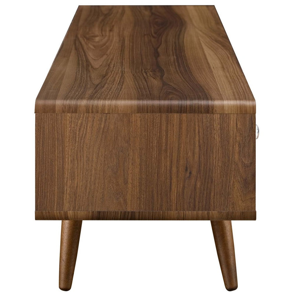 Transmit 55" TV Stand by Modway| Walnut White