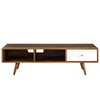 Transmit 55" TV Stand by Modway| Walnut White