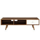 Transmit 55" TV Stand by Modway| Walnut White