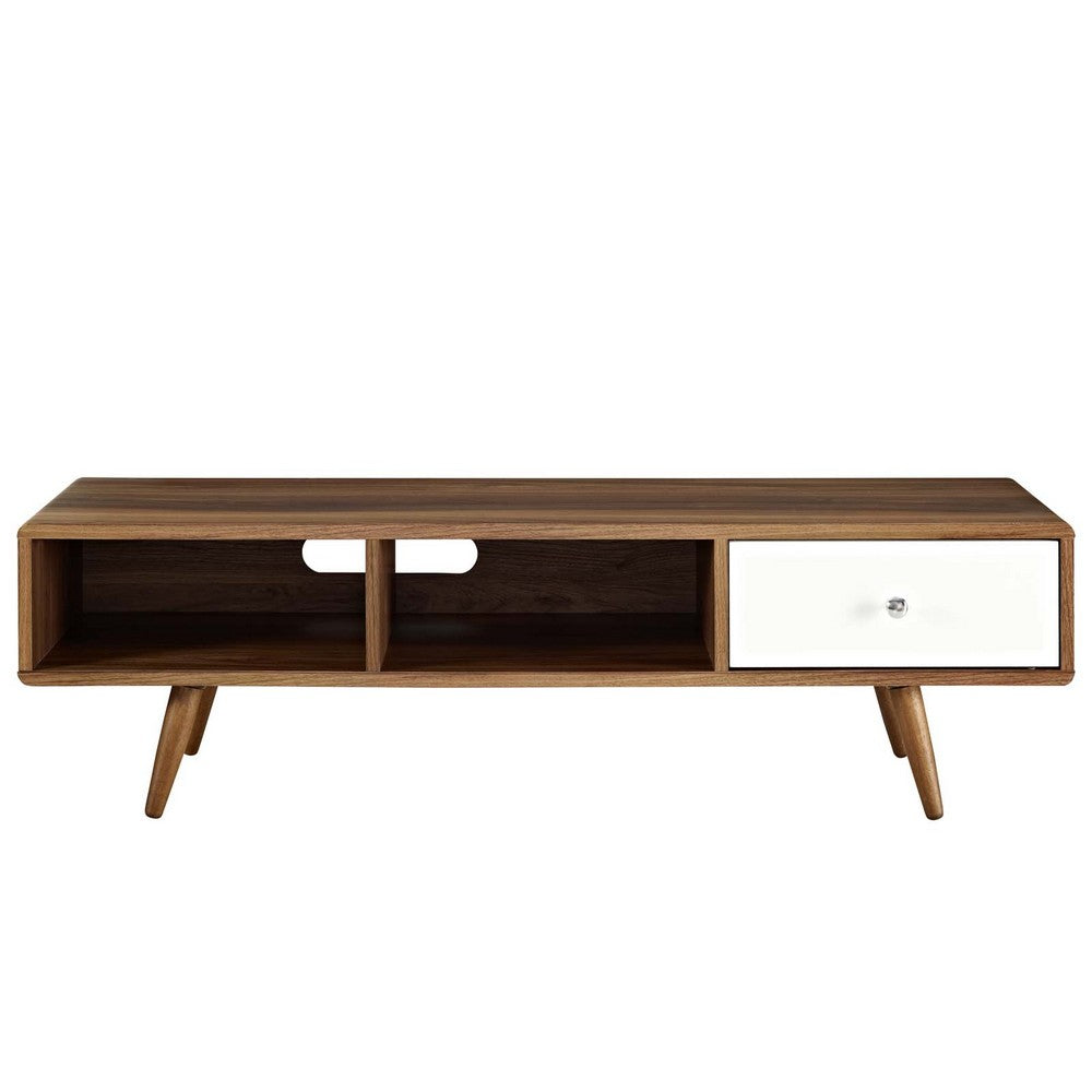 Transmit 55? TV Stand, Walnut White - No Shipping Charges