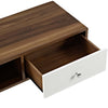 Transmit 55" TV Stand by Modway| Walnut White