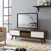 Envision 59" TV Stand by Modway| Walnut White