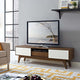 Envision 59" TV Stand by Modway| Walnut White