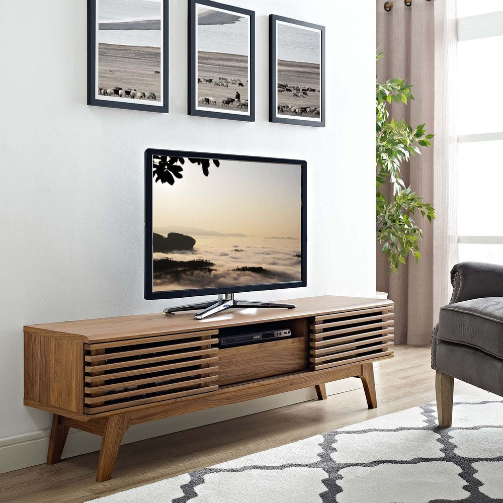 Render 59? TV Stand, Walnut - No Shipping Charges