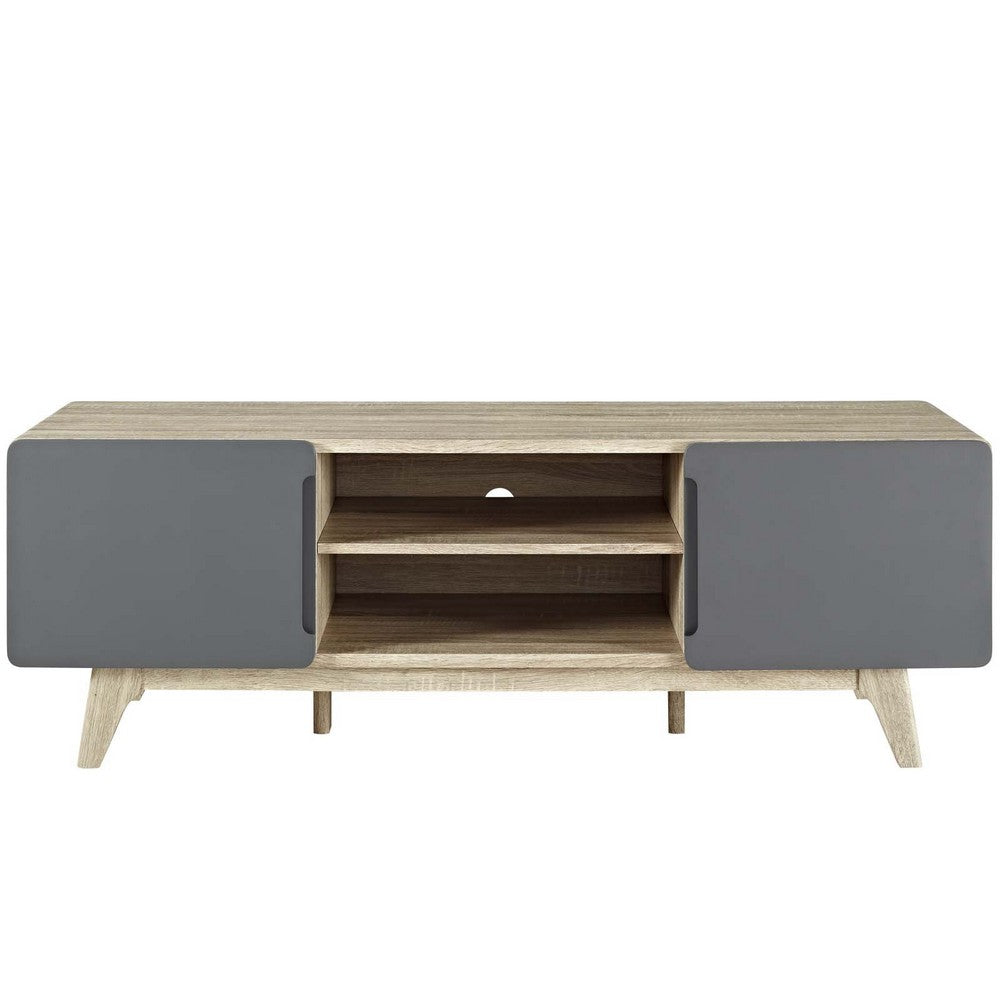 Tread 59" TV Stand by Modway| Natural Gray