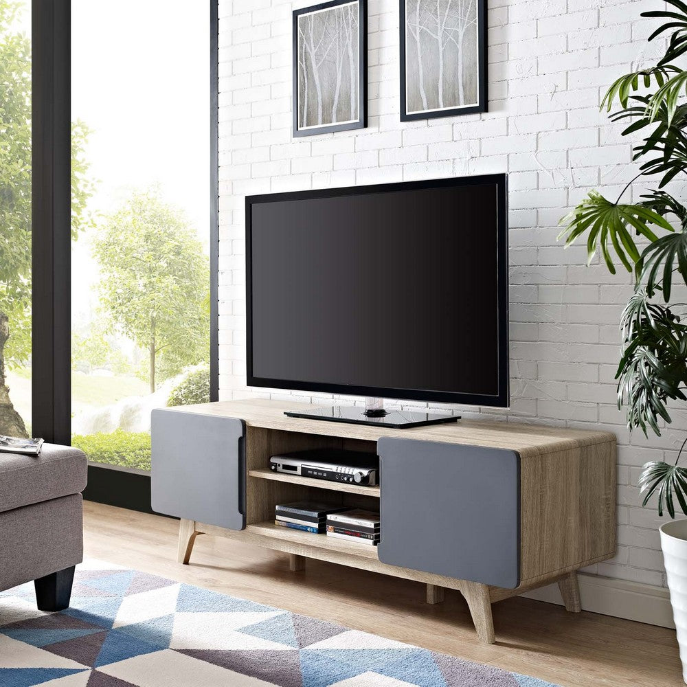 Tread 59" TV Stand by Modway| Natural Gray