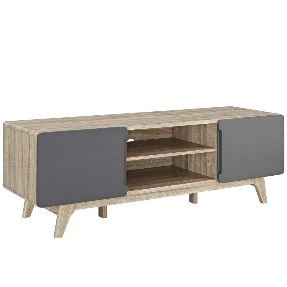 Tread 59" TV Stand by Modway| Natural Gray