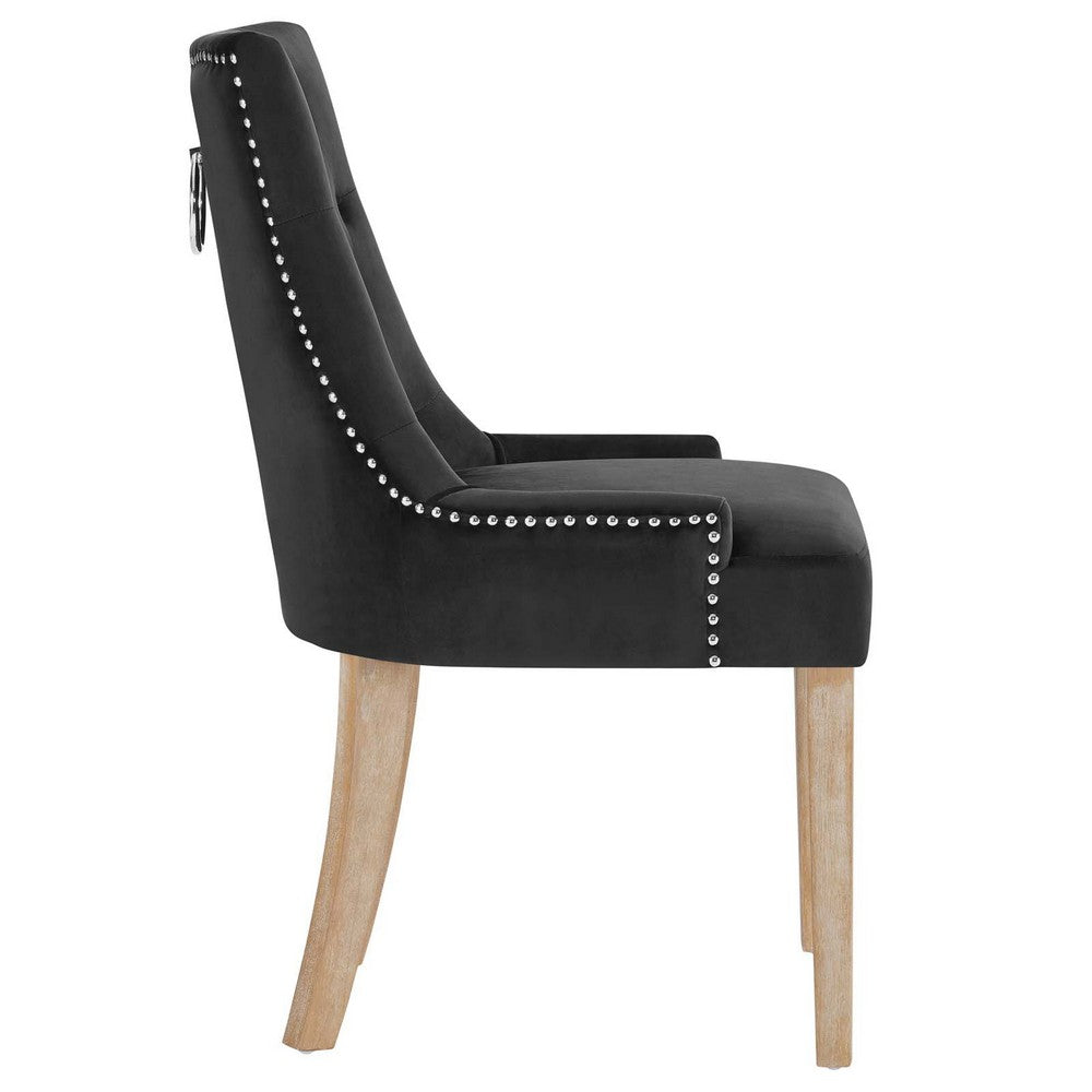 Pose Performance Velvet Dining Chair by Modway| Black