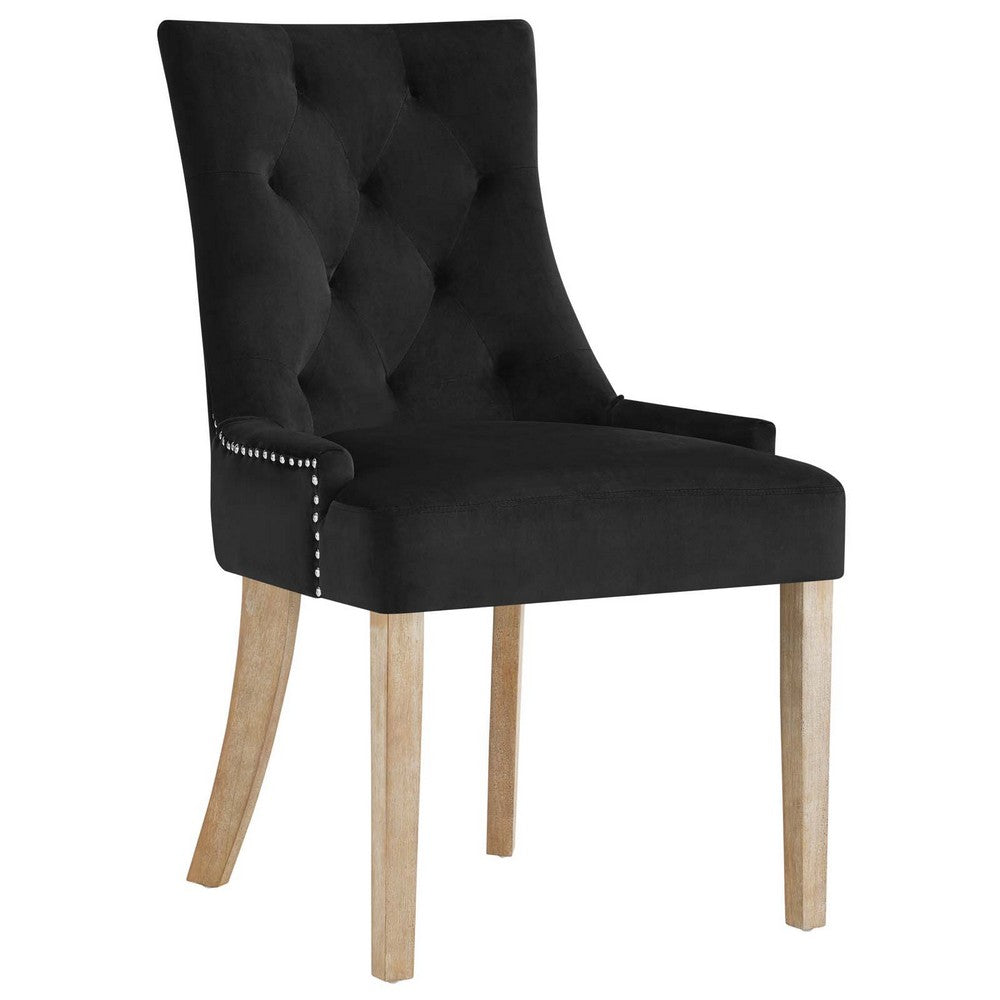 Pose Performance Velvet Dining Chair by Modway| Black