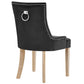 Pose Upholstered Fabric Dining Chair In Black - No Shipping Charges