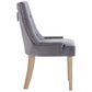 Pose Upholstered Fabric Dining Chair In Gray - No Shipping Charges