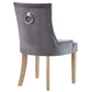 Pose Upholstered Fabric Dining Chair In Gray - No Shipping Charges
