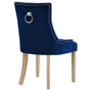 Pose Upholstered Fabric Dining Chair In Navy Blue - No Shipping Charges