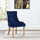 Pose Upholstered Fabric Dining Chair In Navy Blue - No Shipping Charges