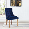 Pose Upholstered Fabric Dining Chair In Navy Blue - No Shipping Charges