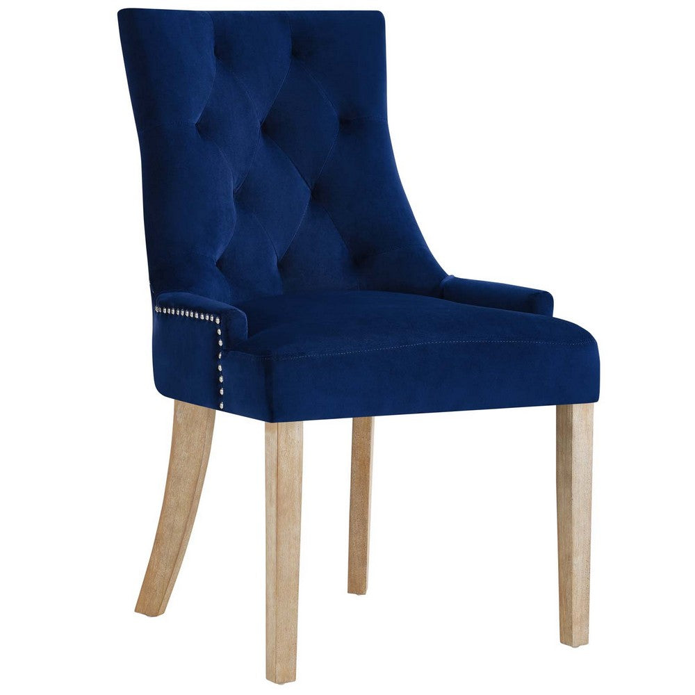 Pose Performance Velvet Dining Chair by Modway| Navy