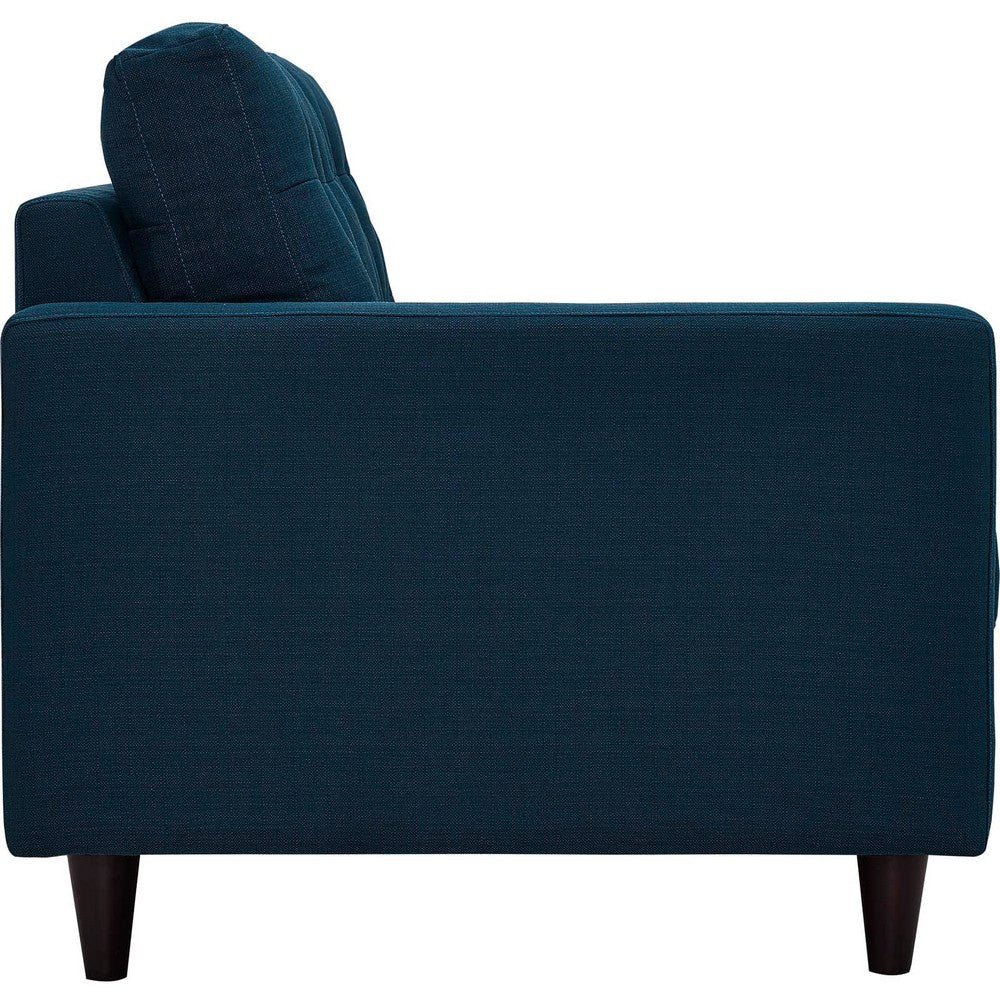 Modway Empress Mid-Century Modern Upholstered Fabric Left-Facing Loveseat In Azure MDY-EEI-2589-AZU