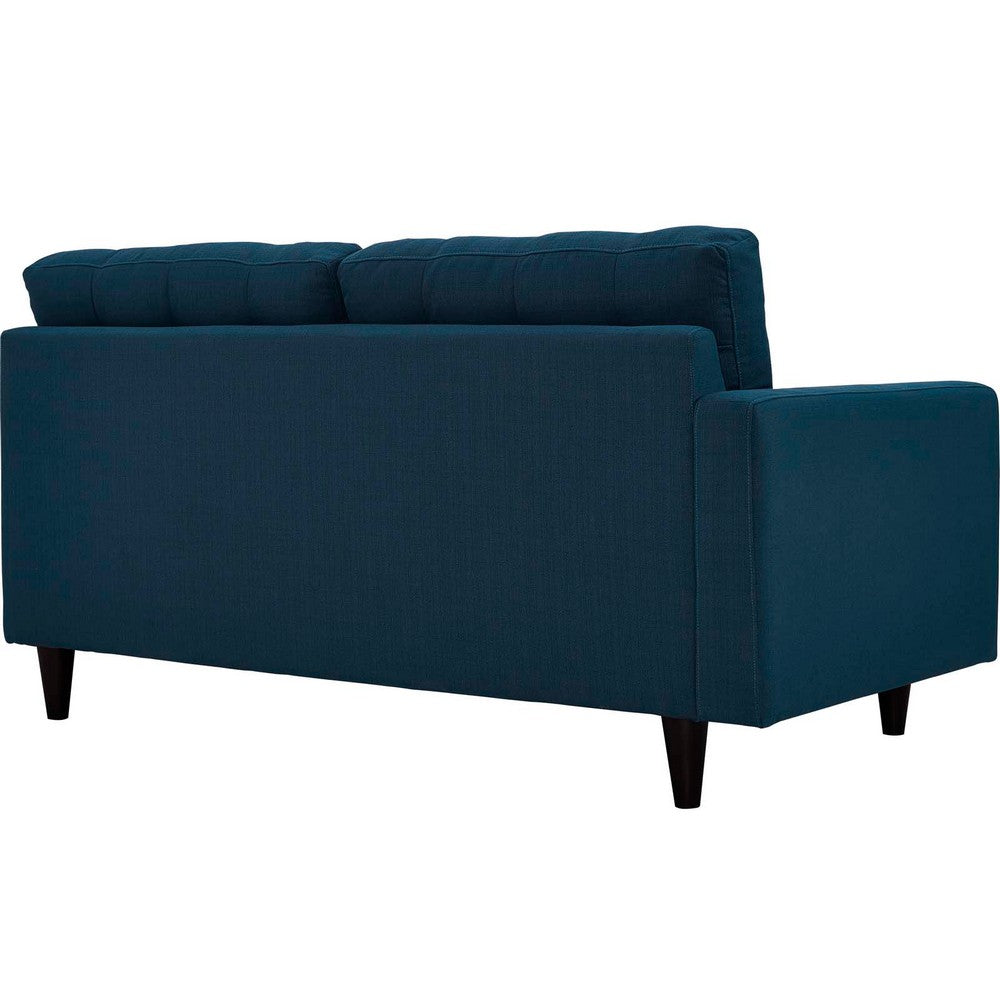 Empress Left-Facing Upholstered Fabric Loveseat by Modway| Azure