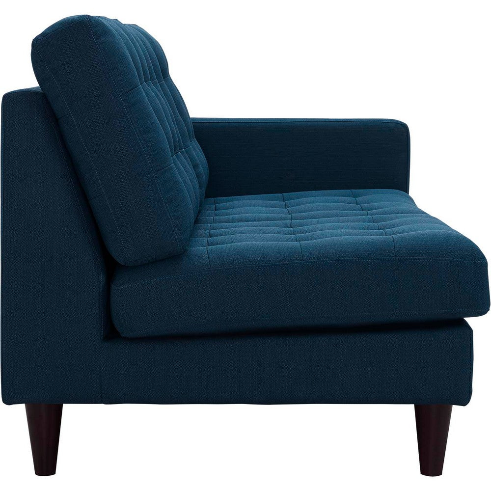 Empress Right-Facing Upholstered Fabric Loveseat by Modway| Azure