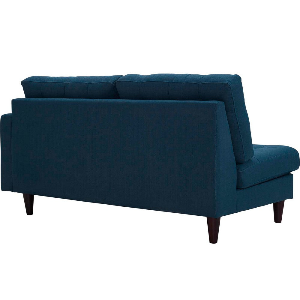 Empress Right-Facing Upholstered Fabric Loveseat by Modway| Azure