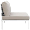 Harmony Armless Outdoor Patio Aluminum Chair by Modway| White Beige