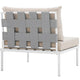 Harmony Armless Outdoor Patio Aluminum Chair by Modway| White Beige