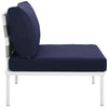 Harmony Armless Outdoor Patio Aluminum Chair by Modway| White Navy