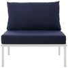Harmony Armless Outdoor Patio Aluminum Chair by Modway| White Navy