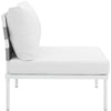 Harmony Armless Outdoor Patio Aluminum Chair by Modway| White White