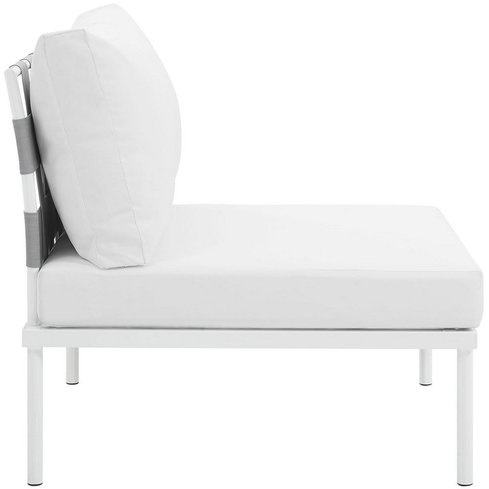 Harmony Armless Outdoor Patio Aluminum Chair by Modway| White White