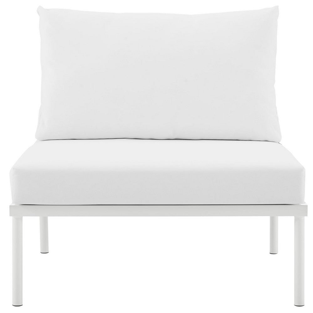 Harmony Armless Outdoor Patio Aluminum Chair by Modway| White White