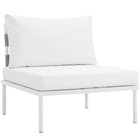 Harmony Armless Outdoor Patio Aluminum Chair by Modway| White White